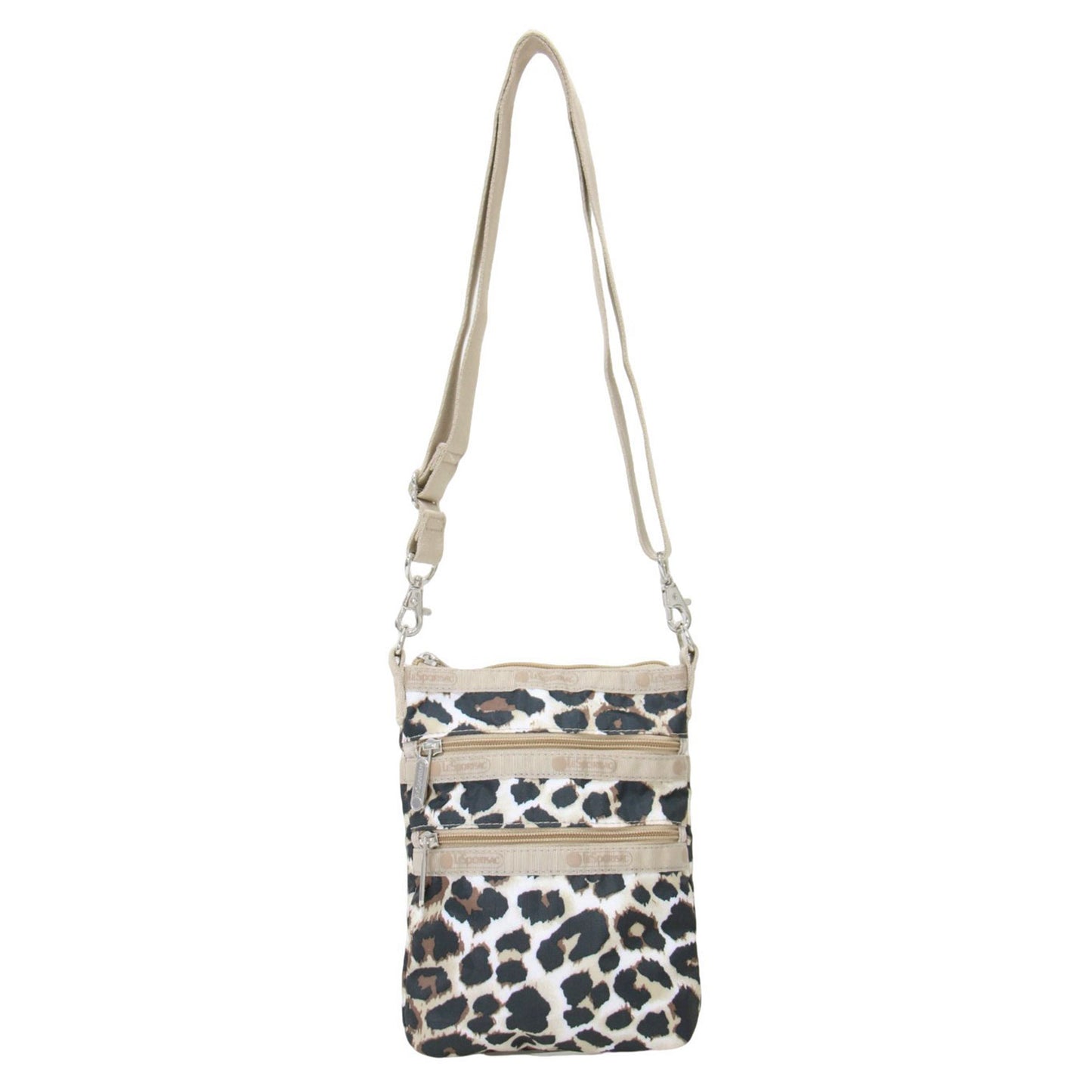 レオパード ショルダー バッグ / 3 ZIP CROSSBODY ポシェット ミニ ロゴ