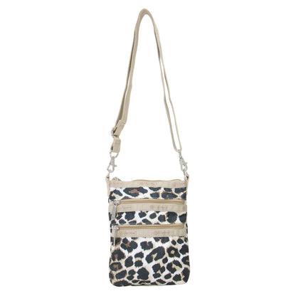 レオパード ショルダー バッグ / 3 ZIP CROSSBODY ポシェット ミニ ロゴ