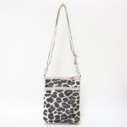 レオパード ショルダー バッグ / 3 ZIP CROSSBODY ポシェット ミニ ロゴ