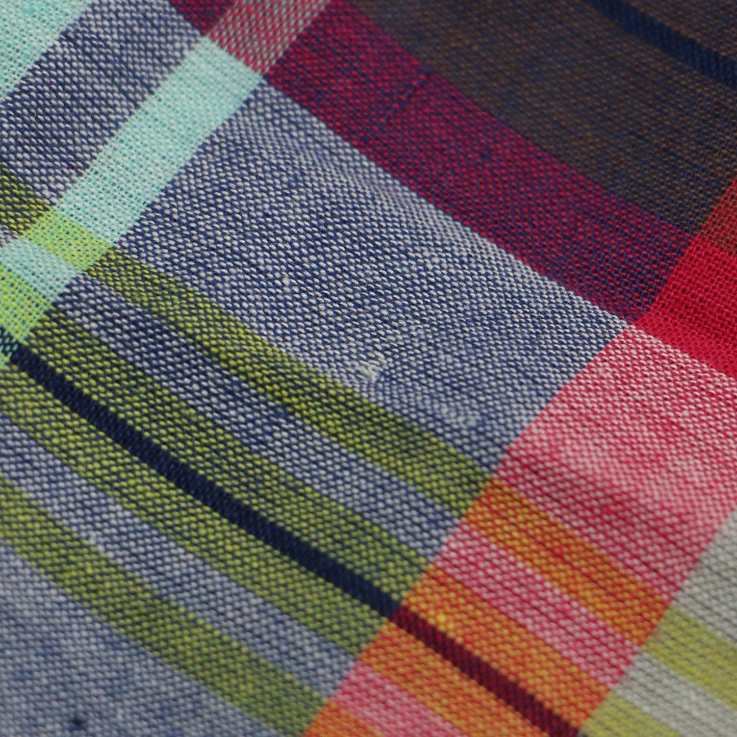 マドラスチェック レイヤード ギャザー ノースリーブ プルオーバー / ブラウス フリル Aライン 総柄 コットン