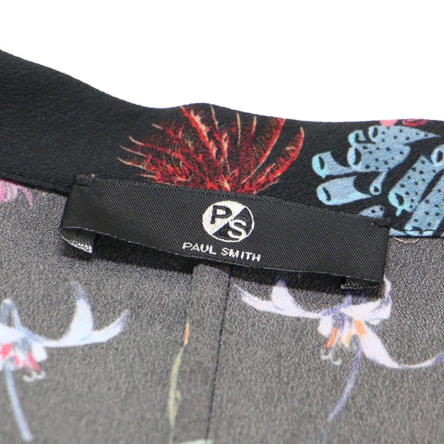 花柄 ノースリーブ ワンピース / Vネック ミディ丈 フレア Aライン リボン