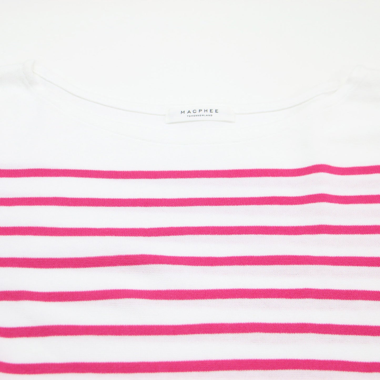 22春夏 コットン ボーダー ボートネック プルオーバー / カットソー 長袖 ロングスリーブ スリット