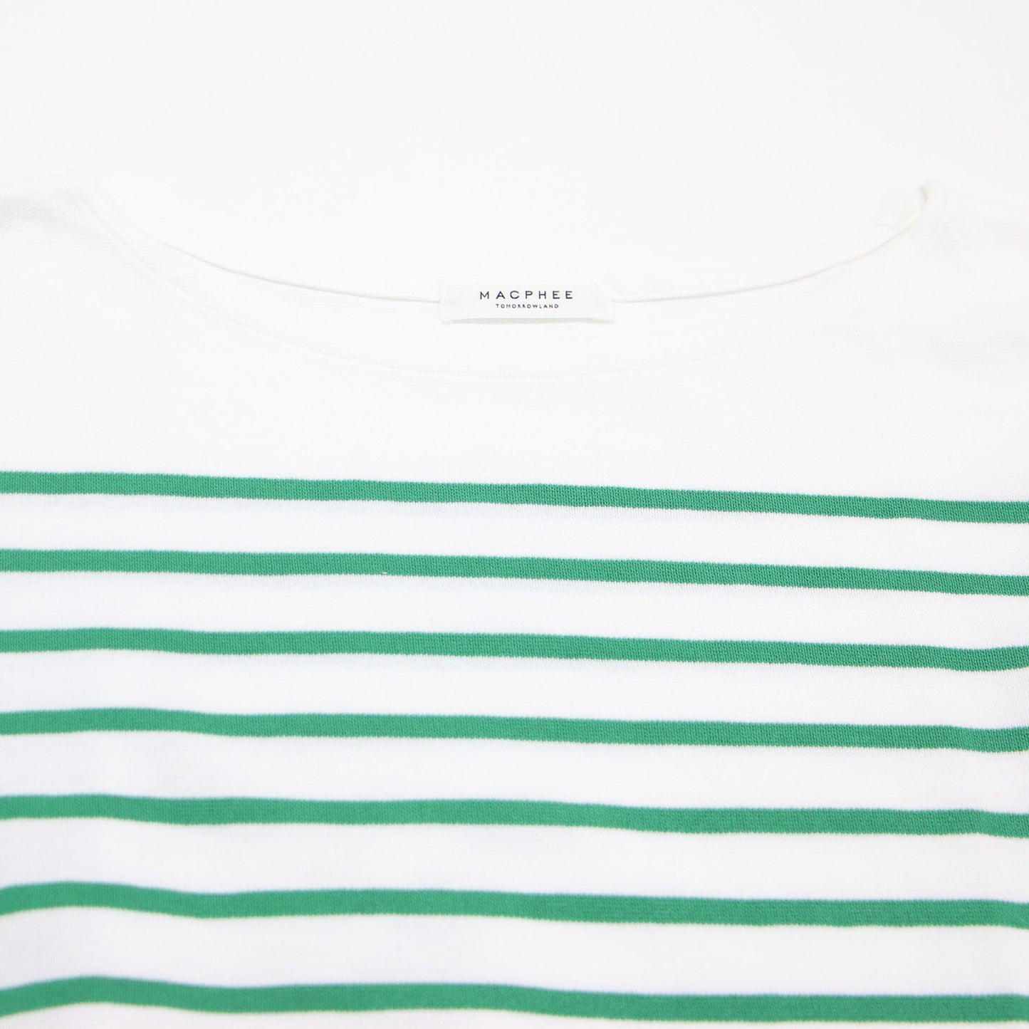 22春夏 コットン ボーダー ボートネック プルオーバー / カットソー 長袖 ロングスリーブ スリット