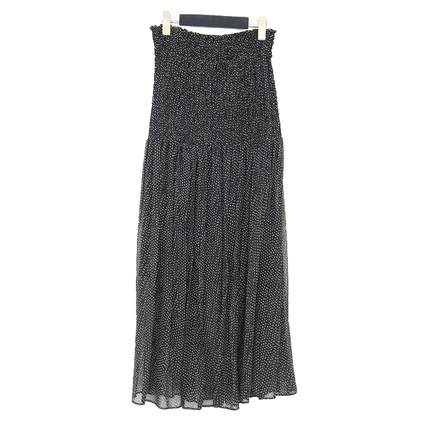 21春夏 ドット シャーリング ロング スカート / フレア シアー タック ウエストゴム