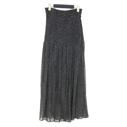 21春夏 ドット シャーリング ロング スカート / フレア シアー タック ウエストゴム