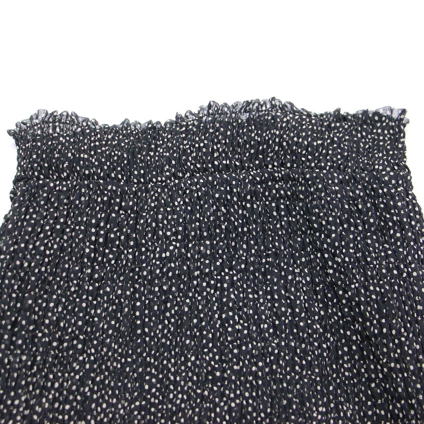 21春夏 ドット シャーリング ロング スカート / フレア シアー タック ウエストゴム