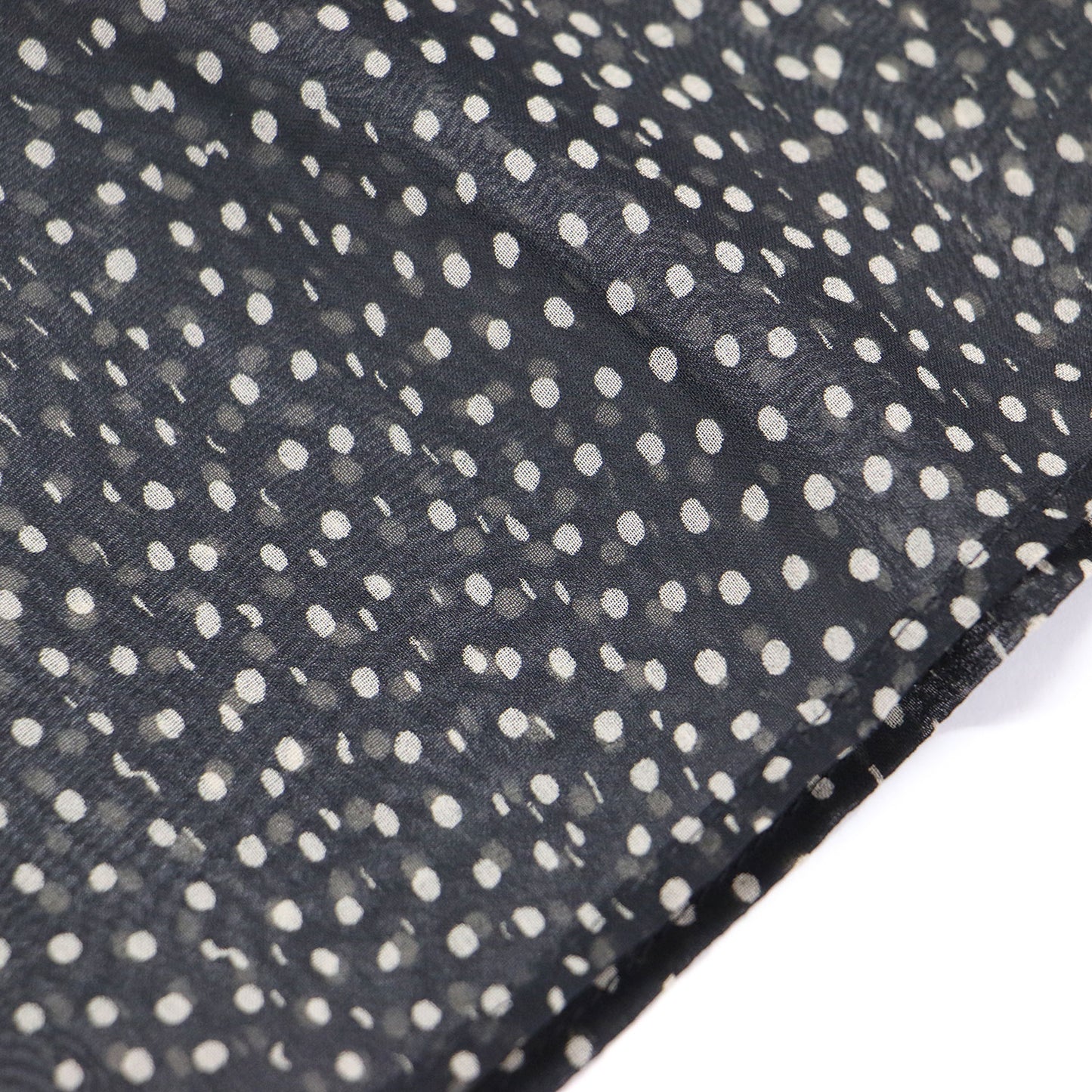 21春夏 ドット シャーリング ロング スカート / フレア シアー タック ウエストゴム