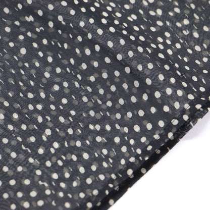 21春夏 ドット シャーリング ロング スカート / フレア シアー タック ウエストゴム