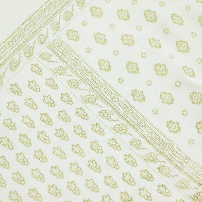 コットン プリント フレンチスリーブ プルオーバー / カットソー ノースリーブ クルーネック ジャージー素材