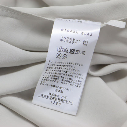 24秋冬 サテン クルーネック タンクトップ / ブラウス ノースリーブ スリット