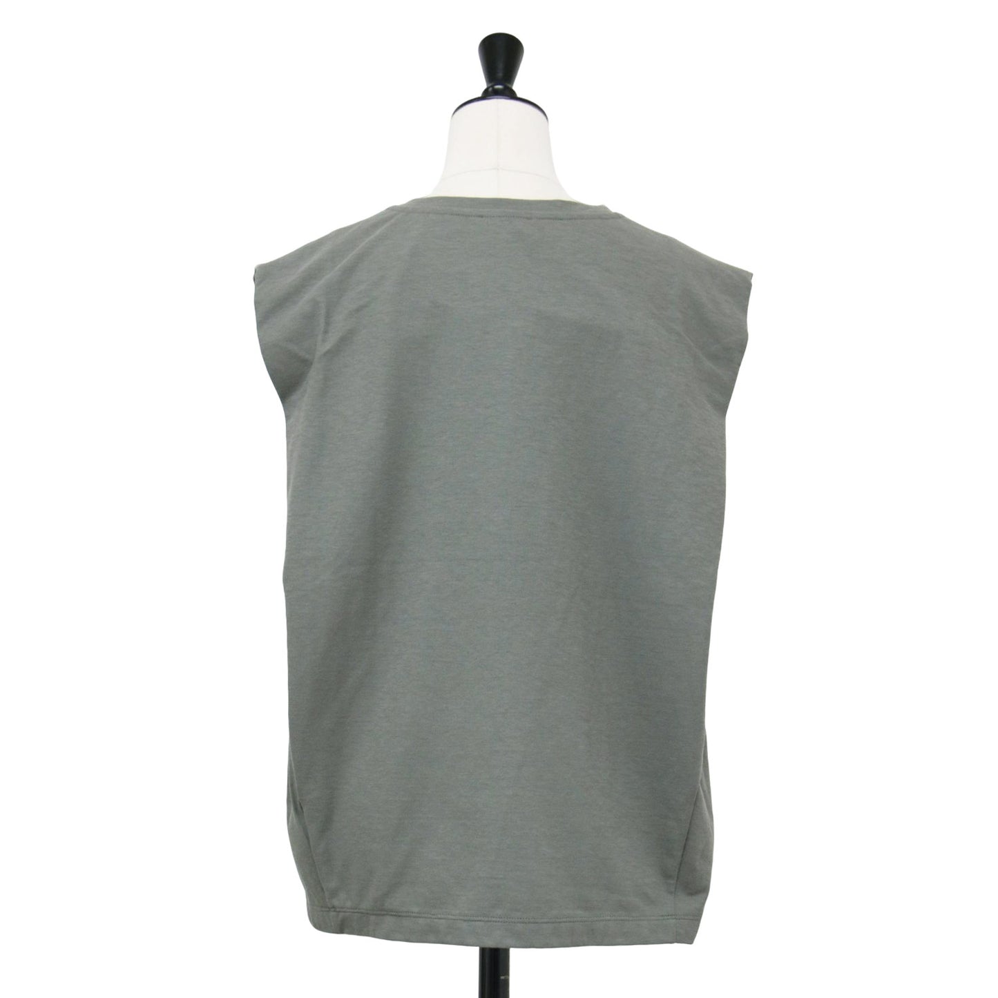 21春夏 コットン ジャージー ショルダー タック ノースリーブ プルオーバー / Tシャツ カットソー クルーネック