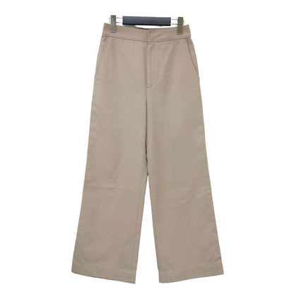 ドライコットン ワイド パンツ / ハイウエスト ストレート オックス素材