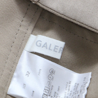 ドライコットン ワイド パンツ / ハイウエスト ストレート オックス素材