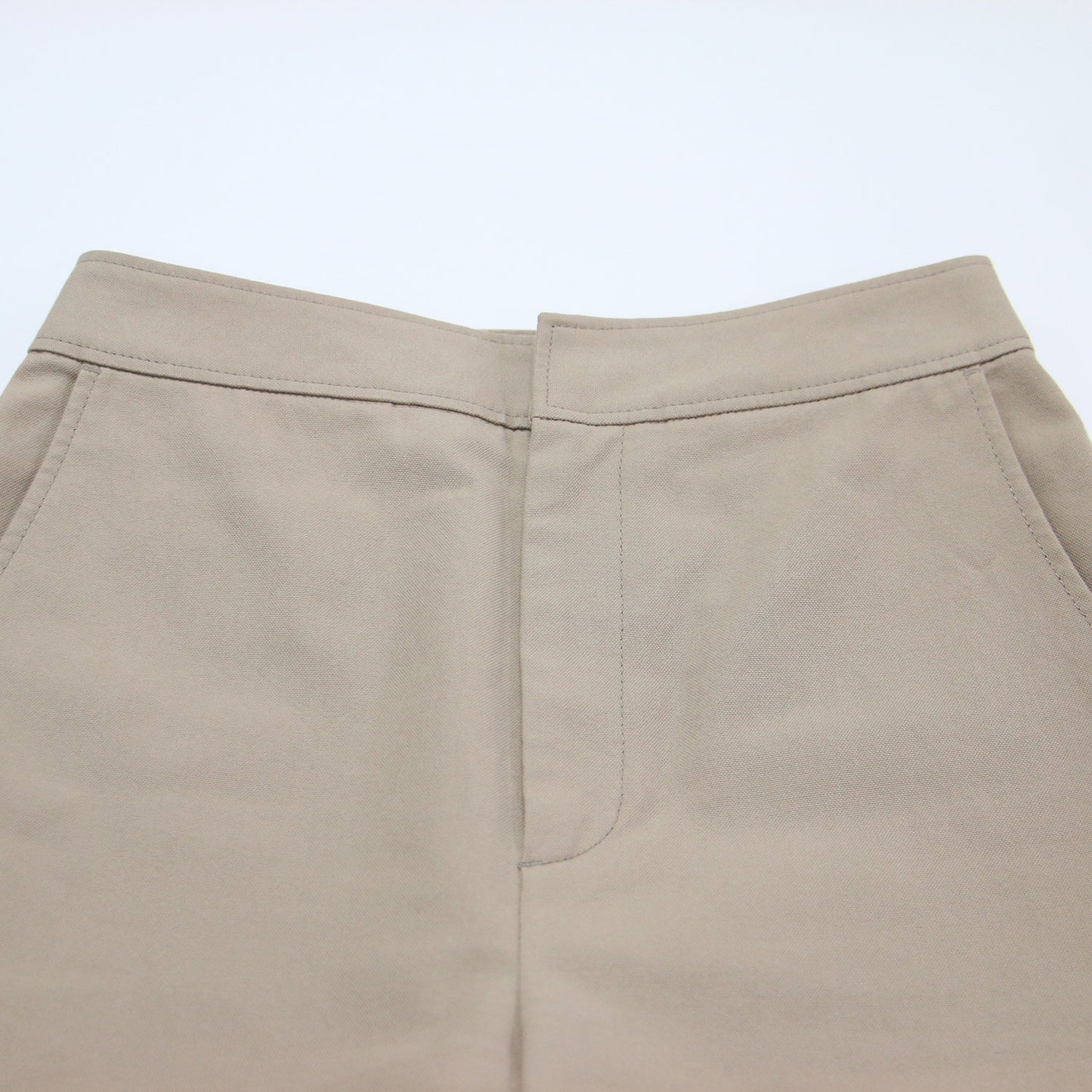 ドライコットン ワイド パンツ / ハイウエスト ストレート オックス素材