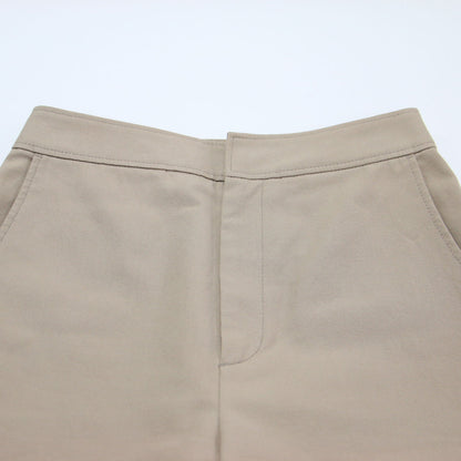 ドライコットン ワイド パンツ / ハイウエスト ストレート オックス素材