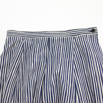 21秋冬 arrive 5e ストライプ プリント スカート / ロング丈 フレア 総柄 タック Aライン