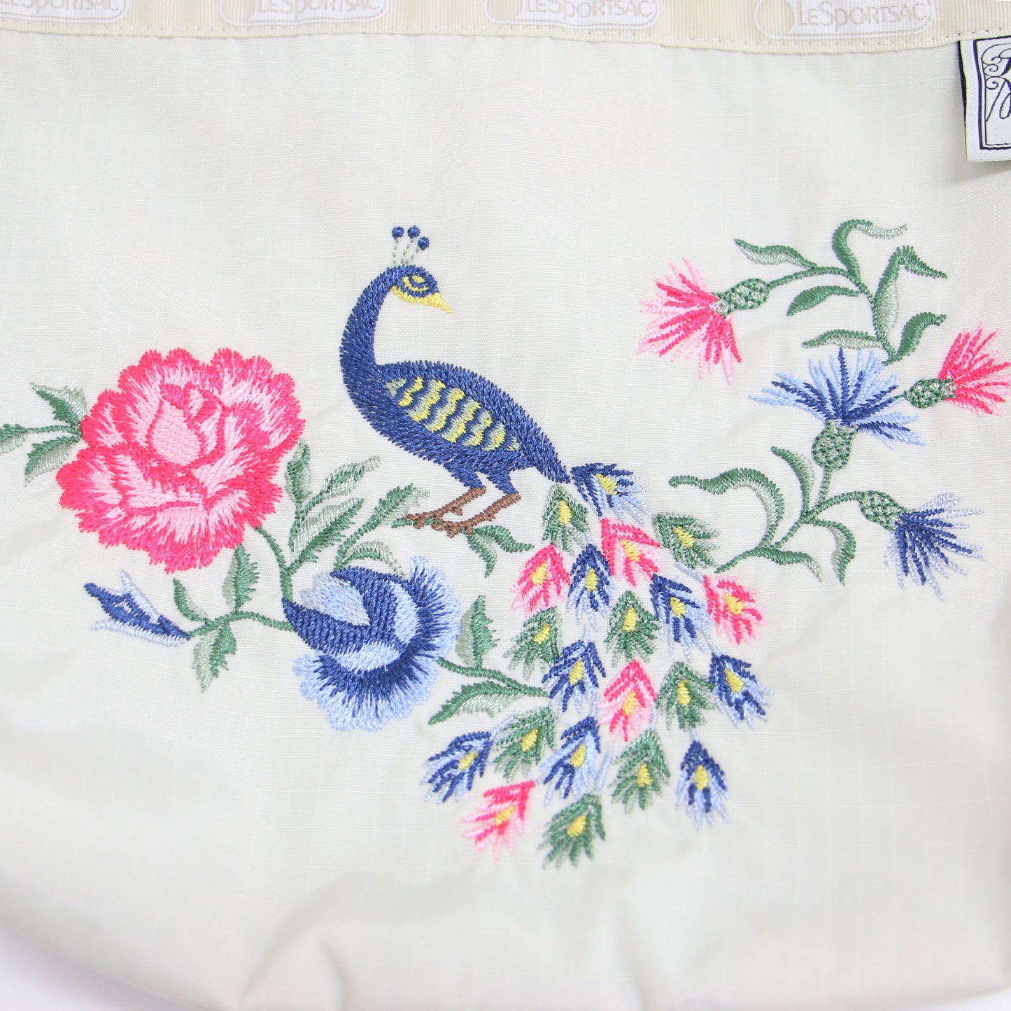 × KEITA MARUYAMA 別注 クジャク 刺繍 リスレット ポーチ / Kujaku Ivory Essential Wristlet ハンドバッグ