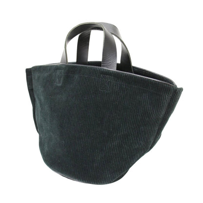 20秋冬 コーデュロイ バケットバッグ / ハンドバッグ トート レザー