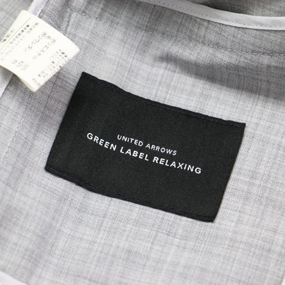 ノーラペル ジャケット パンツ スーツ / セットアップ 長袖 ノーカラー テーパード センタープレス ウール