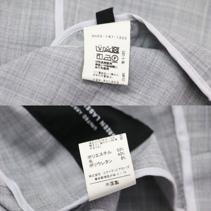 ノーラペル ジャケット パンツ スーツ / セットアップ 長袖 ノーカラー テーパード センタープレス ウール