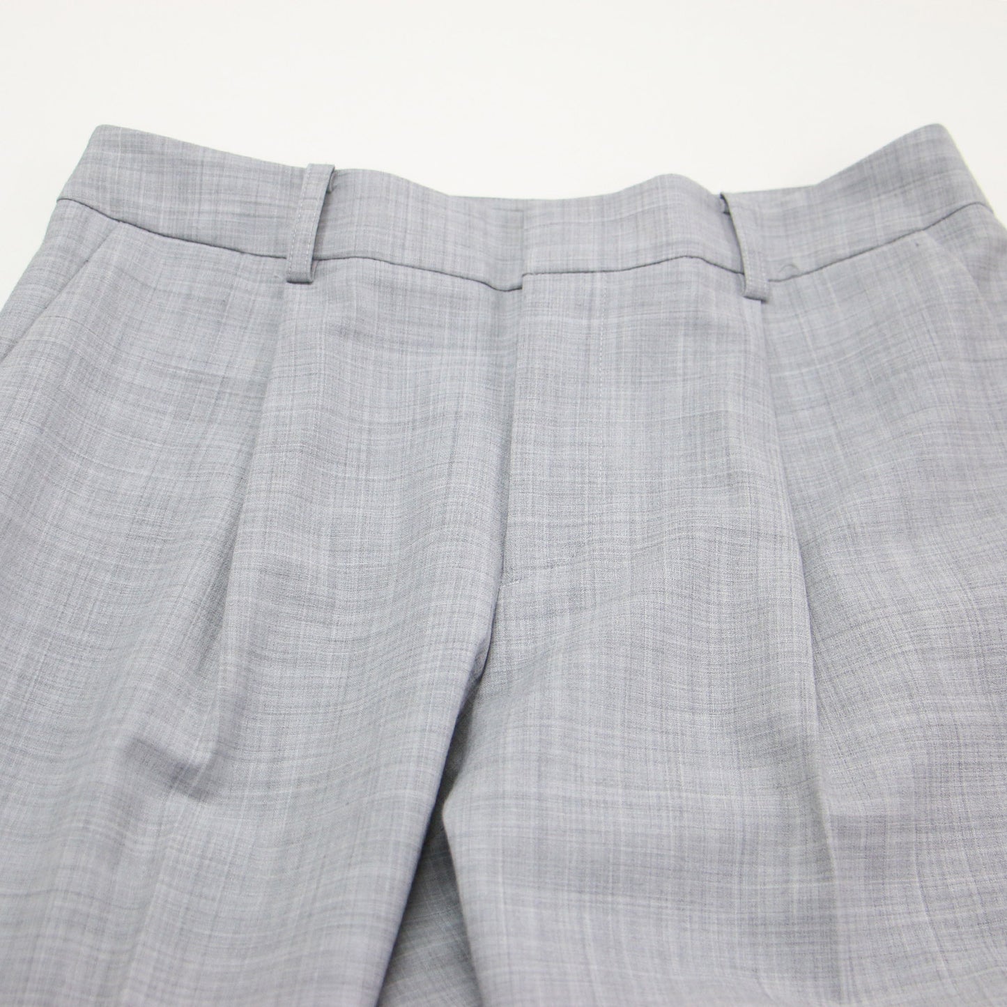 ノーラペル ジャケット パンツ スーツ / セットアップ 長袖 ノーカラー テーパード センタープレス ウール