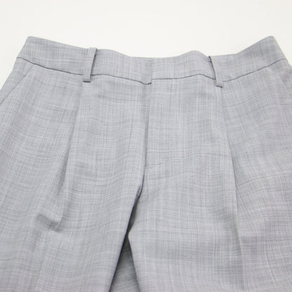 ノーラペル ジャケット パンツ スーツ / セットアップ 長袖 ノーカラー テーパード センタープレス ウール