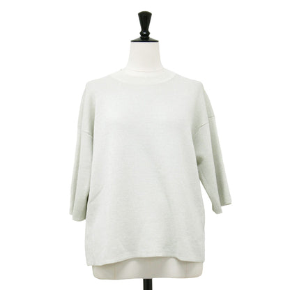 25春夏 ラメ 半袖 ニット / Lurex Knit Ramiele Sweater セーター クルーネック スムース編み ウォッシャブル