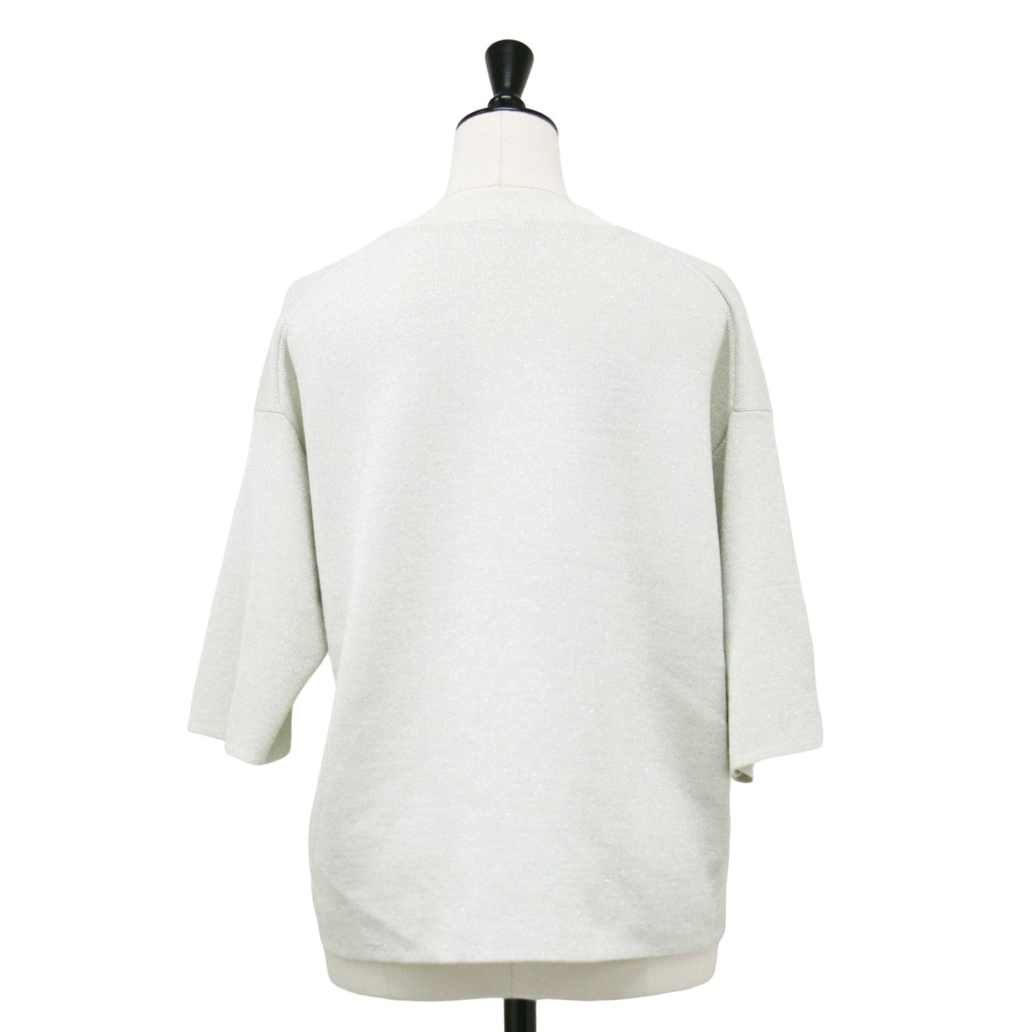 25春夏 ラメ 半袖 ニット / Lurex Knit Ramiele Sweater セーター クルーネック スムース編み ウォッシャブル