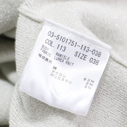 25春夏 ラメ 半袖 ニット / Lurex Knit Ramiele Sweater セーター クルーネック スムース編み ウォッシャブル