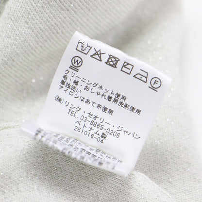 25春夏 ラメ 半袖 ニット / Lurex Knit Ramiele Sweater セーター クルーネック スムース編み ウォッシャブル