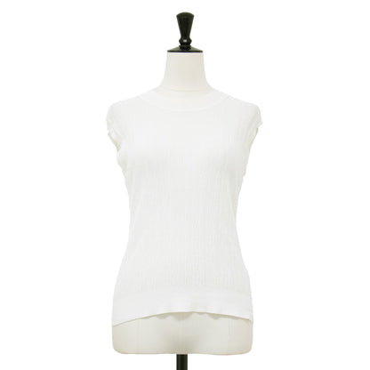 24秋冬 ノースリーブ シアー ニット / Luton Eldo クルーネック プルオーバー ドライタッチ ウォッシャブル