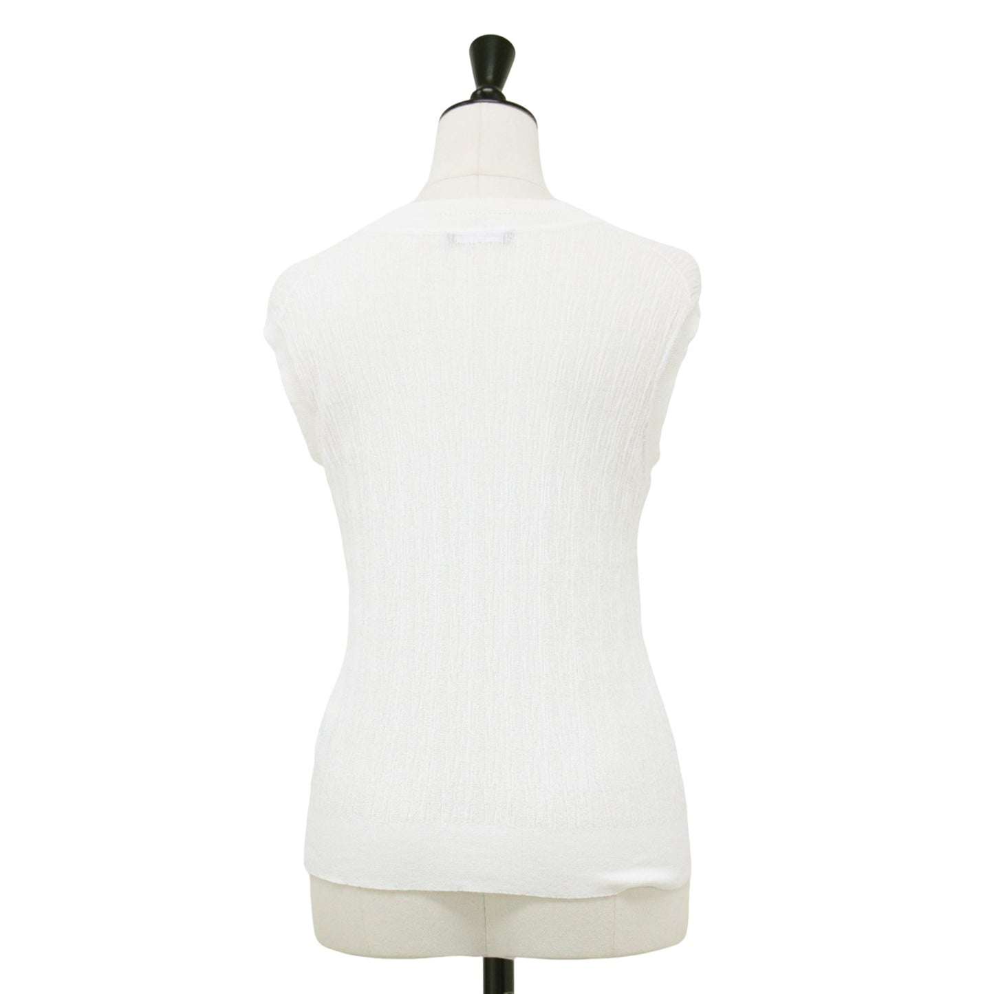 24秋冬 ノースリーブ シアー ニット / Luton Eldo クルーネック プルオーバー ドライタッチ ウォッシャブル