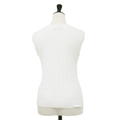 24秋冬 ノースリーブ シアー ニット / Luton Eldo クルーネック プルオーバー ドライタッチ ウォッシャブル