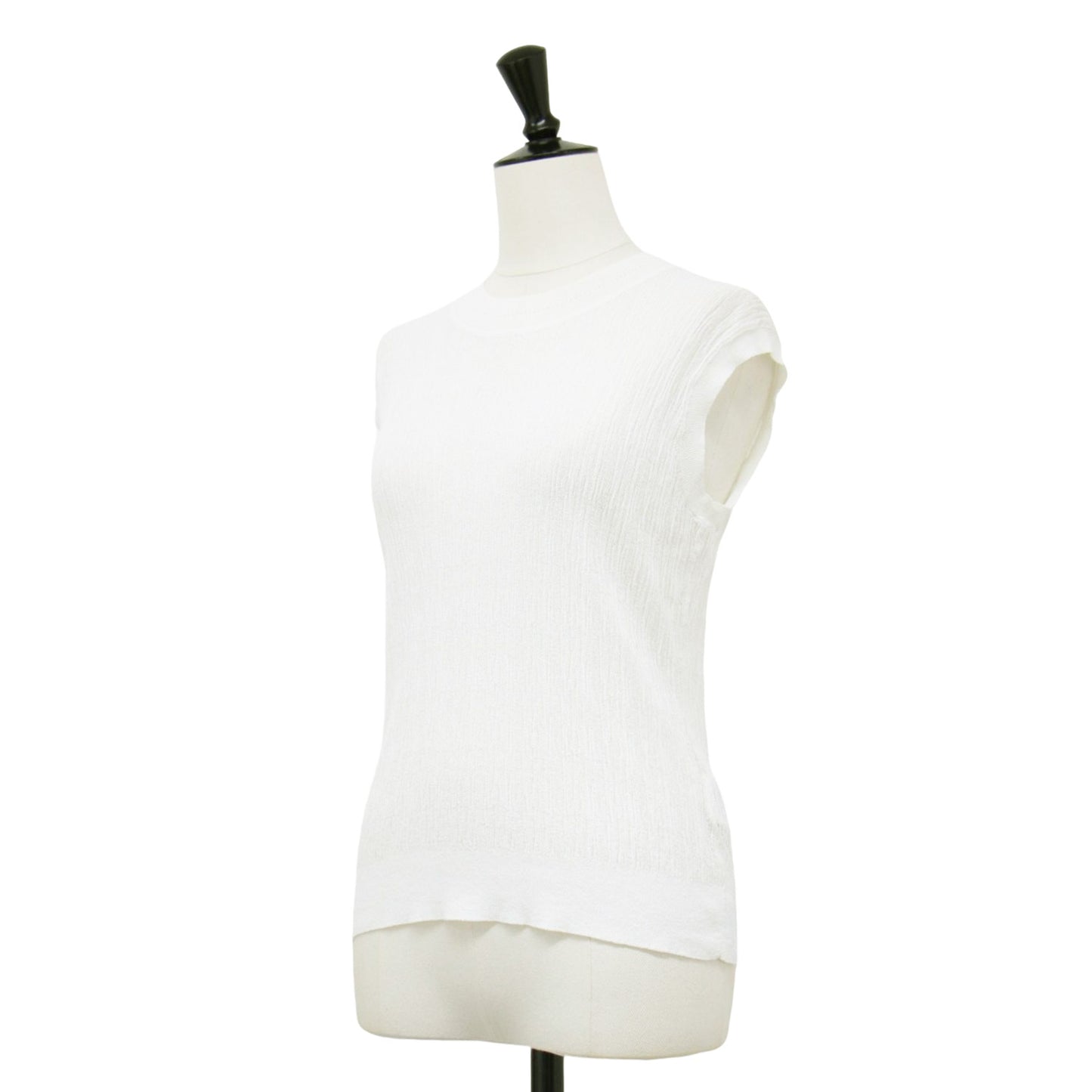 24秋冬 ノースリーブ シアー ニット / Luton Eldo クルーネック プルオーバー ドライタッチ ウォッシャブル