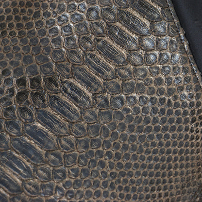 パイソン ナイロン ショルダーバッグ / 肩掛け クロスボディ 型押し レザー