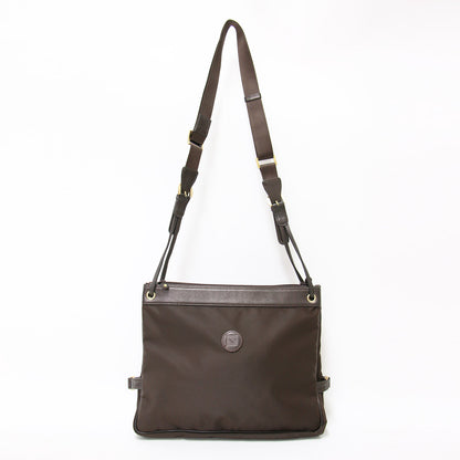 パイソン ナイロン ショルダーバッグ / 肩掛け クロスボディ 型押し レザー