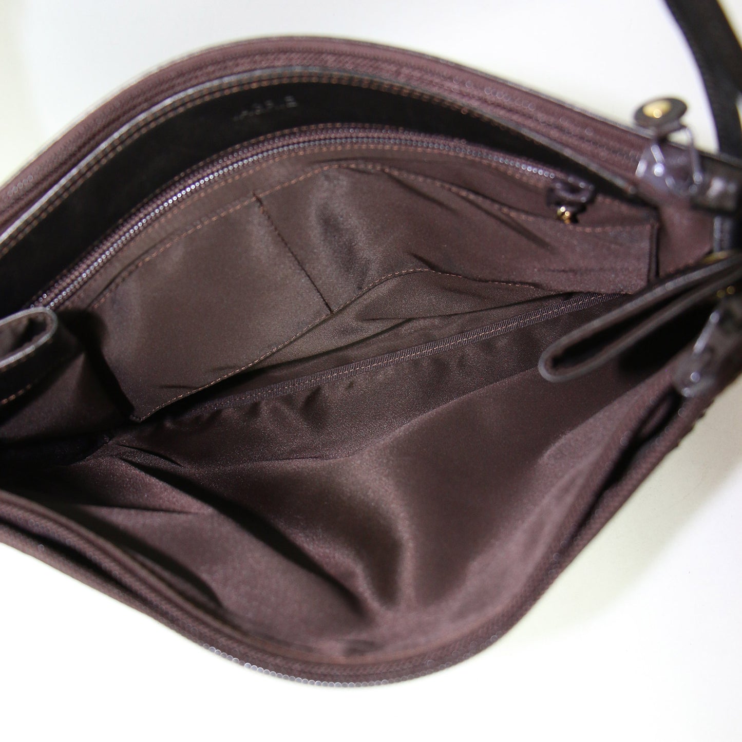 パイソン ナイロン ショルダーバッグ / 肩掛け クロスボディ 型押し レザー