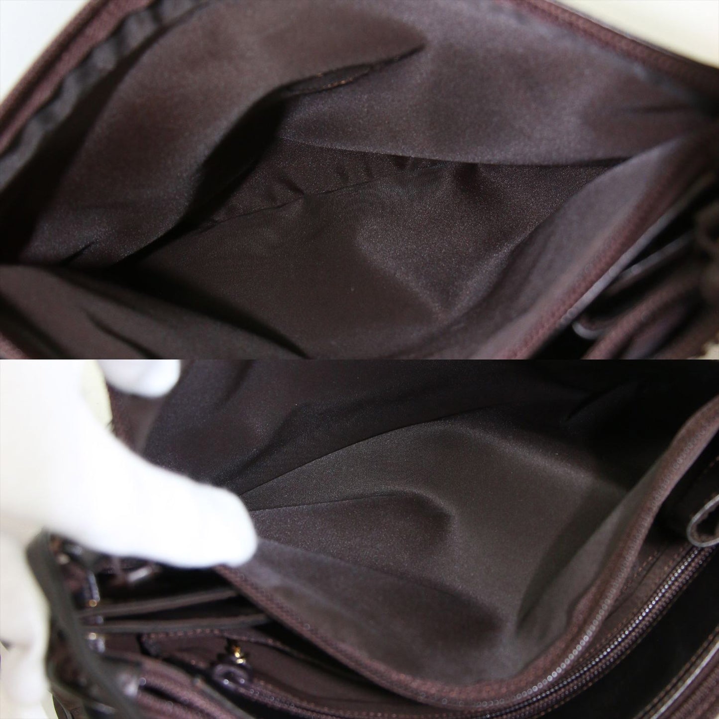 パイソン ナイロン ショルダーバッグ / 肩掛け クロスボディ 型押し レザー