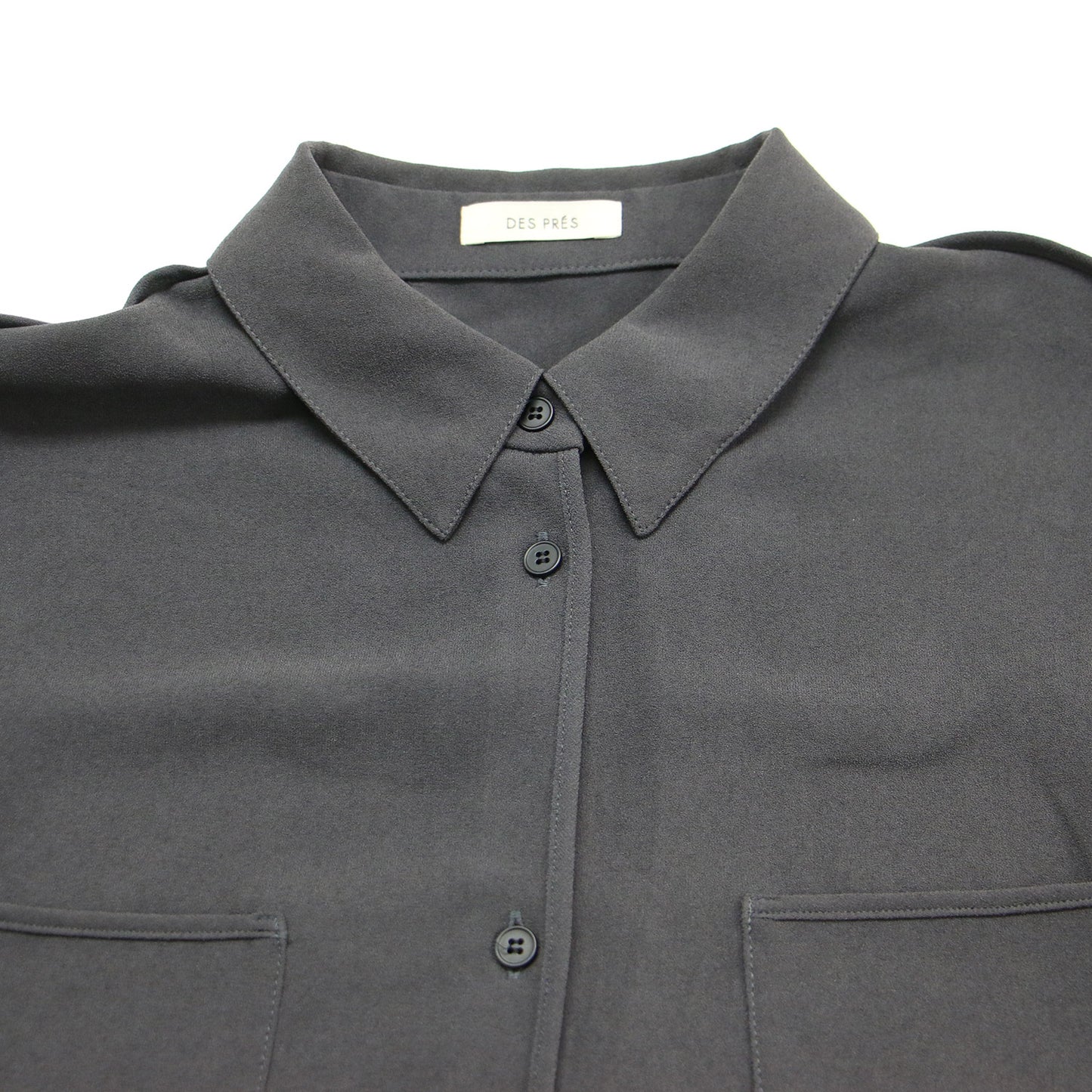 24春夏 ジャージーライク ジョーゼット パイピングスリーブ ブラウス / シャツ ノースリーブ ワイド