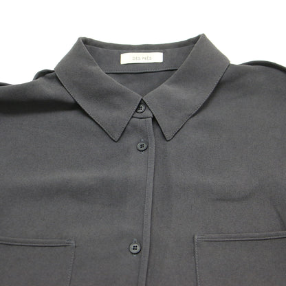 24春夏 ジャージーライク ジョーゼット パイピングスリーブ ブラウス / シャツ ノースリーブ ワイド