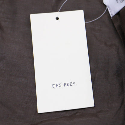 25春夏 コットン シルク ローン フレア ブラウス / 長袖 ギャザー ボタンレス かぎ針編み