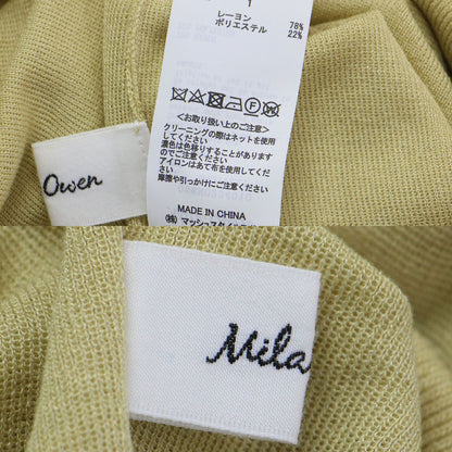 22秋冬 ボウタイニット プリーツスカート セットアップ / 7分袖 ロング丈 リボン ウエストゴム フレア ハイゲージ