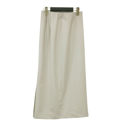 23春夏 ストレート タイトスカート / スーツ Iライン ロング丈 ウエストゴム スリット