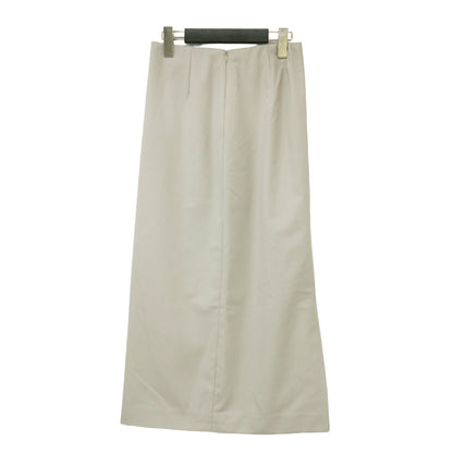 23春夏 ストレート タイトスカート / スーツ Iライン ロング丈 ウエストゴム スリット