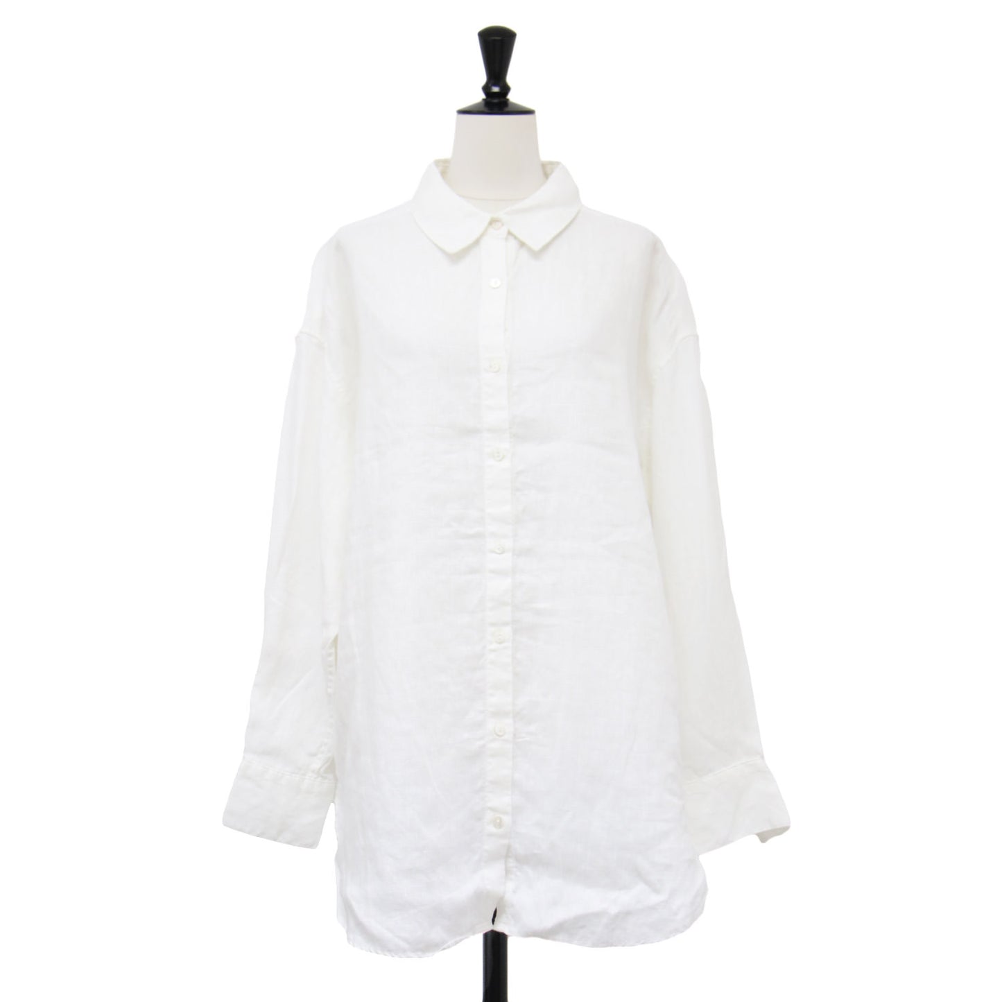 21春夏 2WAY リネン カシュクール オーバーシャツ / ブラウス 長袖 ドロップショルダー