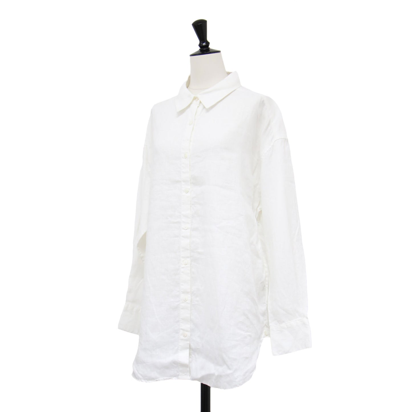 21春夏 2WAY リネン カシュクール オーバーシャツ / ブラウス 長袖 ドロップショルダー