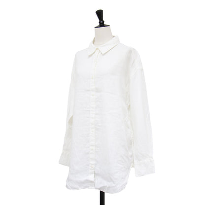 21春夏 2WAY リネン カシュクール オーバーシャツ / ブラウス 長袖 ドロップショルダー