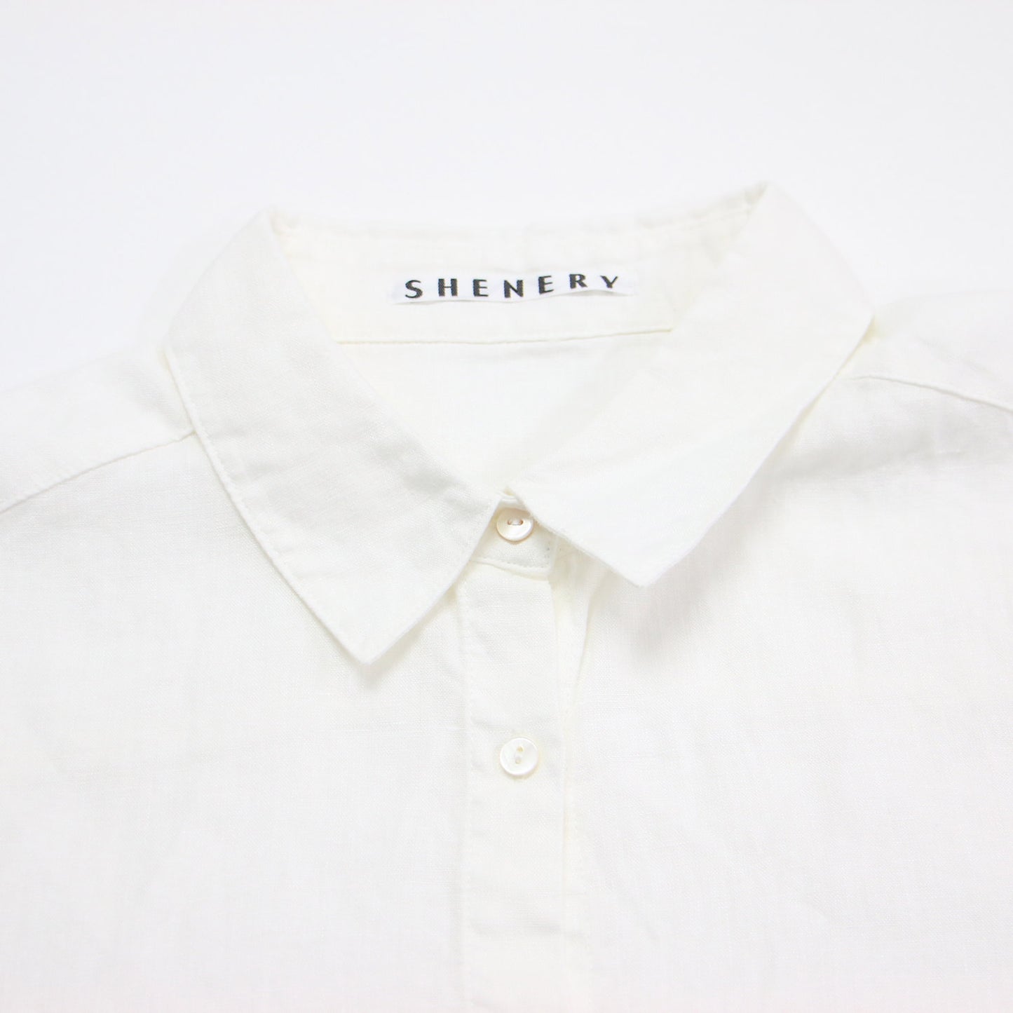 21春夏 2WAY リネン カシュクール オーバーシャツ / ブラウス 長袖 ドロップショルダー