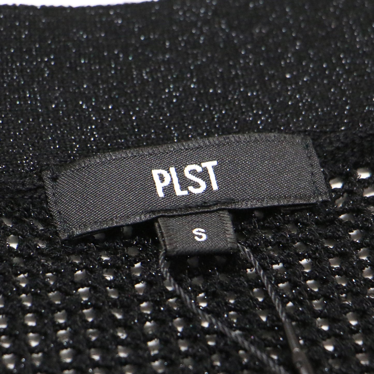 24春夏 ラメ メッシュ Vネック カーディガン / ニット 長袖 スリット ハイゲージ