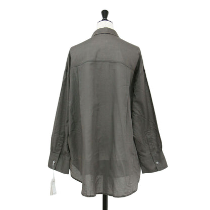 22春夏 コットンローン シアー シャツ / ブラウス 長袖 カシュクール 2WAY